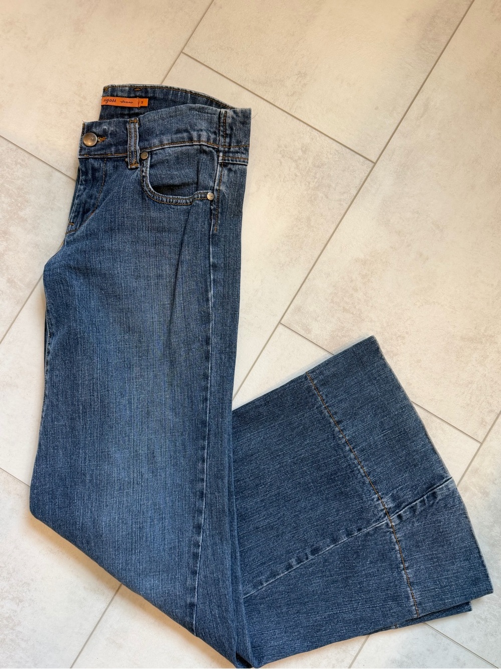 VIGOSS Women's Dark Blue Wide Leg Jeans